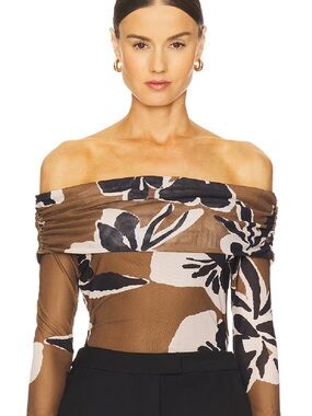 NWT Cleobella Penelope Off Shoulder Print Top Size M